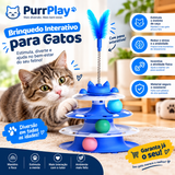 Brinquedo Interativo 3 em 1 para Gatos  Diversão, estímulo e bem-estar para o seu gato todos os dias