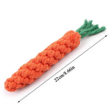 Mordedor de Corda em Forma de Cenoura para Cães Diversão, Higiene Oral e Bem-Estar num Só Brinquedo